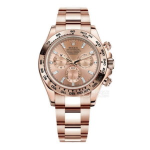 Clean Factory Rolex Daytona 4130 Movement (Champagne Gold) Replica Watch 116518-0042 For sale