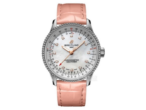 BREITLING NAVITIMER AUTOMATIC 36 A17395211A1P3 (with diamonds) обзор реплик часов