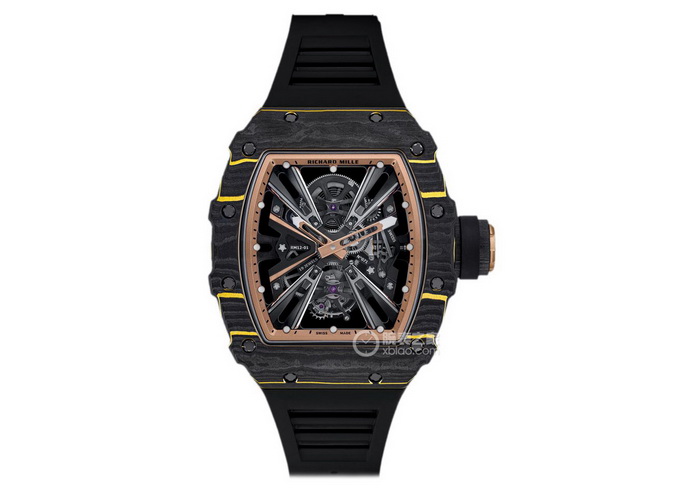 rm_12-01_fm Richard Mille углеродное волокно RM12-01 Турбийон-часы 1:1 продажа реплик часов