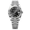 VS Factory Rolex Datejust M126334-0012, суперклон диаметром 41 мм с черным циферблатом и бриллиантовыми индексами